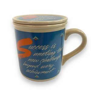Hallmark Success Coffee Mug Motivation Inspirational Gift  Lid Coaster 1988 MUGS